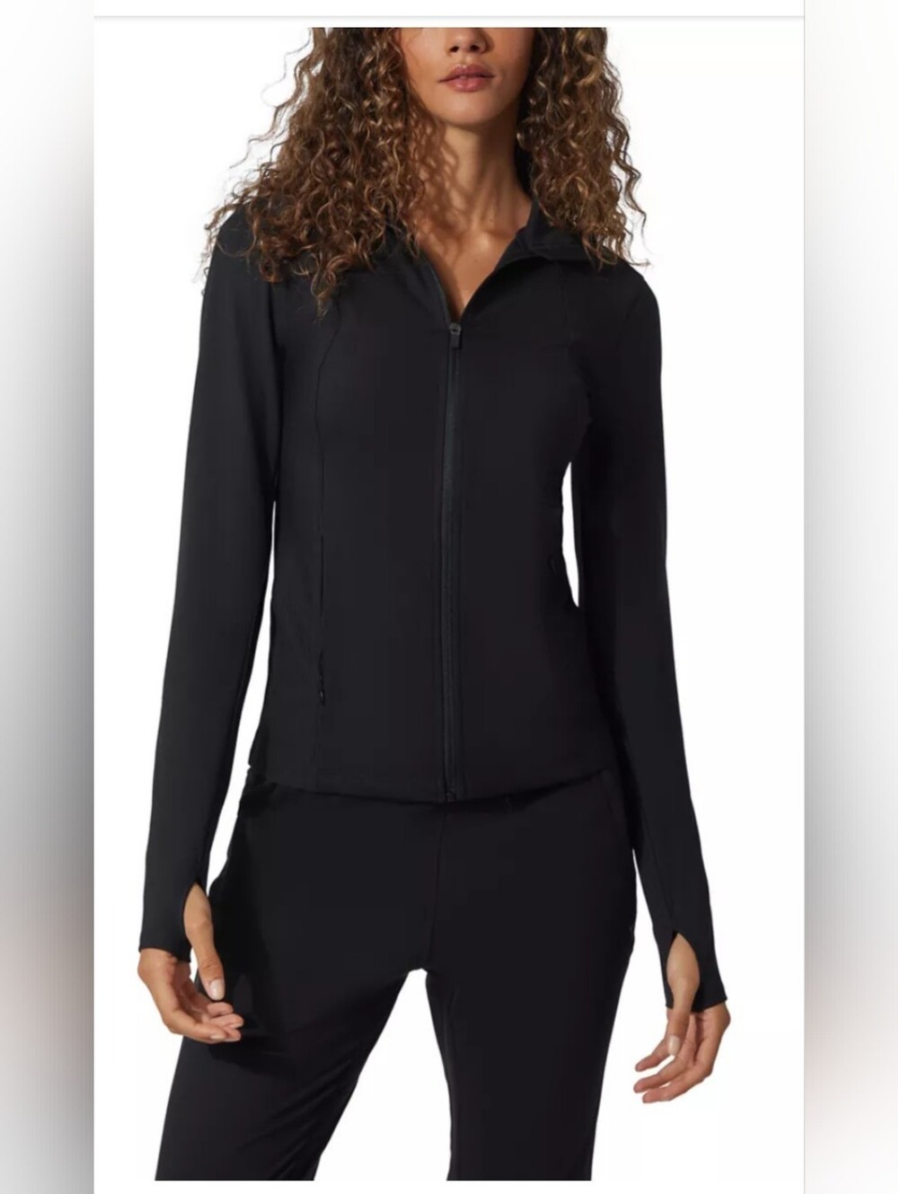 Women's Yogalicious Luxe Pro Element Full Zip Ribbed Jacket Size Large